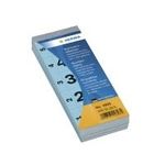 HERMA Nummernblock, selbstklebend, 28 x 56 mm, blau 1-500, 5 Nummern pro Blatt, 100 Blatt pro Block (4893)