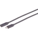 S/CONN maximum connectivity USB C-C Kabel--USB-C Verlängerungskabel, 3.2 Gen 2x2, 1m (13-44025)