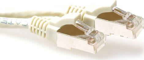 ACT Ivory 5 meter LSZH SFTP CAT6A patch cable snagless with RJ45 connectors. Cat6a s/ftp lszh sng iv 5.00m (FB7405)