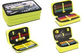 EBERHARD FABER Schüleretui Triple Decker Race Car, 36-teilig aus Polyester, Maße: (B)188 x (T)115 x (H)71 mm, - 1 Stück (577571)