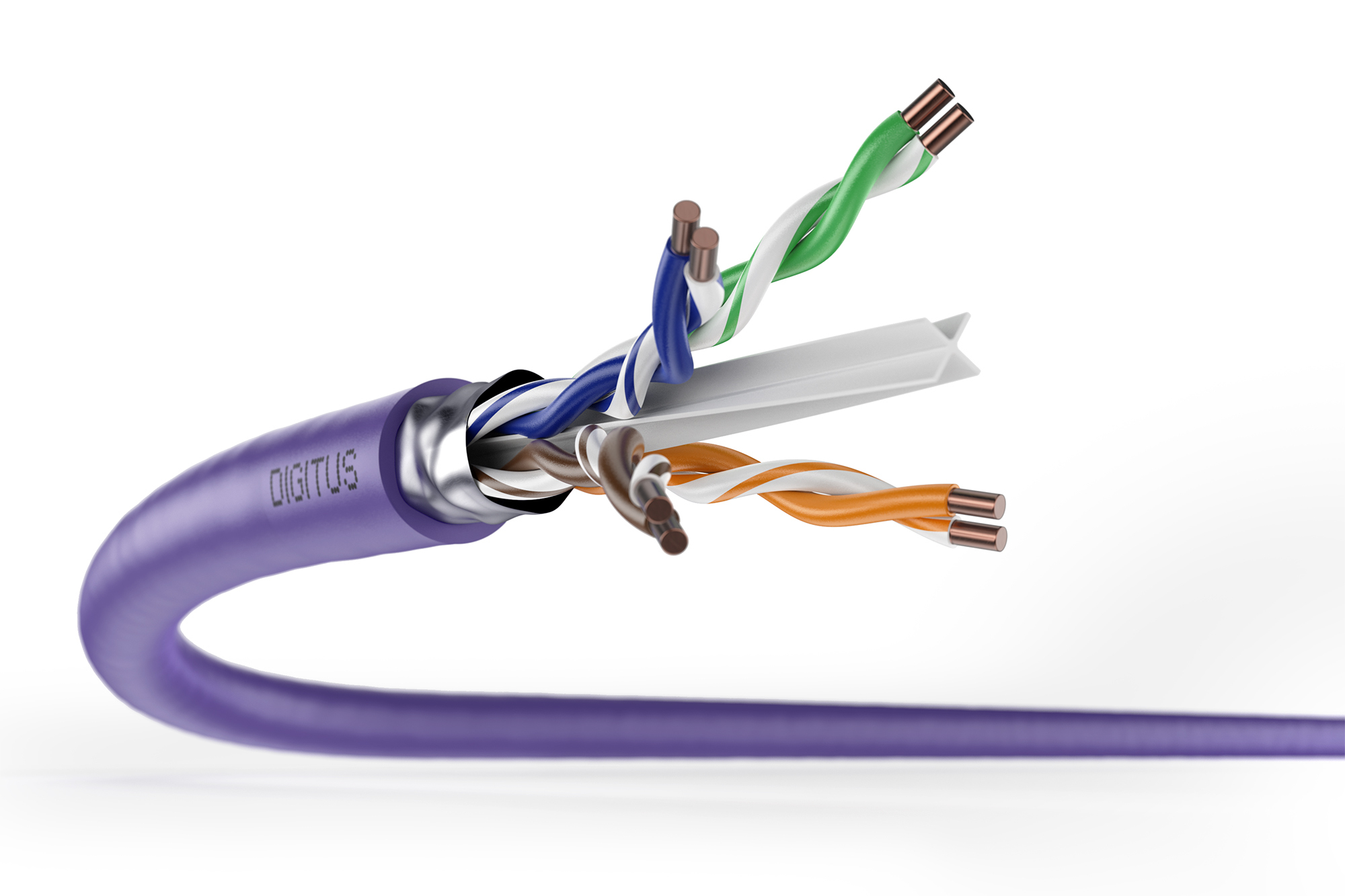 Digitus CAT 6 F/UTP Verlegekabel 100 m AWG 23 LSZH Violett