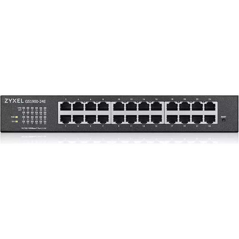 Zyxel GS1900-24E-EU0103F Netzwerk-Switch Managed L2 Gigabit Ethernet (10/100/1000) 1U Schwarz (GS1900-24E-EU0103F) (B-Ware)