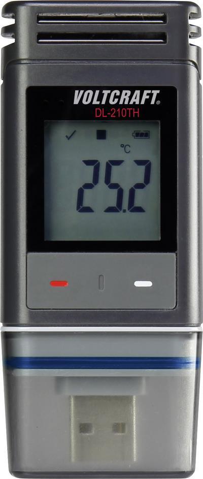 VOLTCRAFT Temperatur-Datenlogger, Luftfeuchte-Datenlogger DL-210TH Messgröße Temperatur, Luftfeuchtigkeit -30 bis +60 °C (DL-210TH)