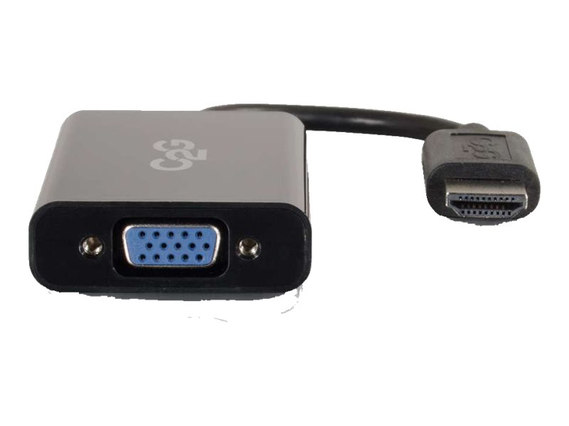 C2G HDMI to VGA and Stereo Audio Adapter Converter Dongle Schwarz