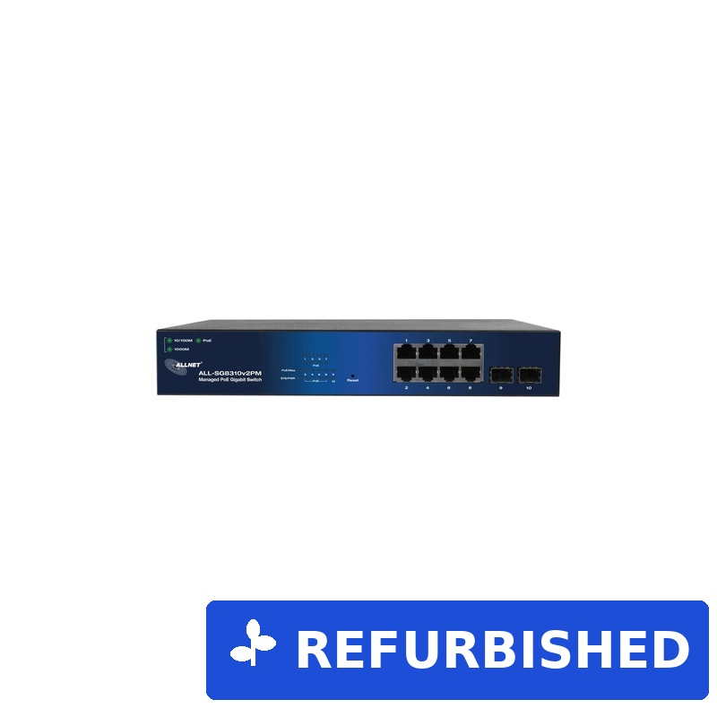 Allnet SG83 Rackmount Gigabit Smart Switch, 8x RJ-45, 2x SFP, 140W PoE+, V2 (ALL-SG8310v2PM) (geöffnet)