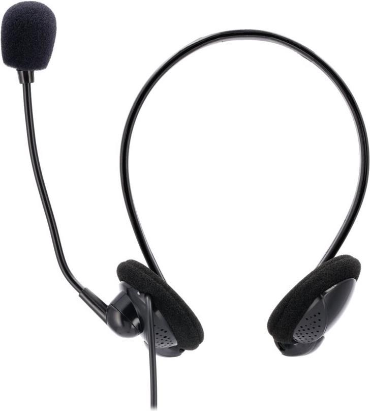 Hama NHS-P100 On-Ear Headset Nackenband Kabelgebunden 3,5 mm Klinke Schwarz