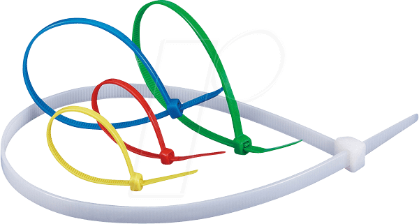 RND CABLE RND 475-00447 - Kabelbinder-Set ,verschiedene Größen, mehrfarbig, 50er-Pack (RND 475-00447)