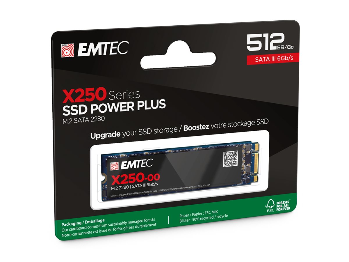 Emtec SSD Power Plus X250 512 GB SSD M.2 2280 Serial ATA III