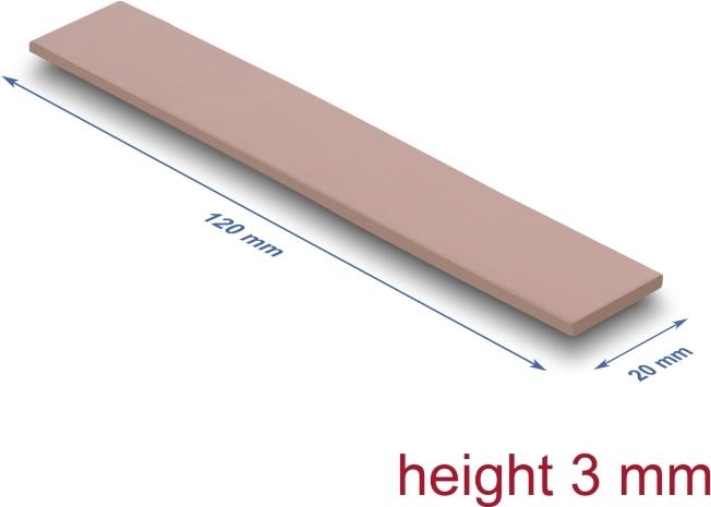 Delock Wärmeleitpad 120 x 20 3 mm für M.2 Module 3.0 W/mK - Silikonfrei (18484)