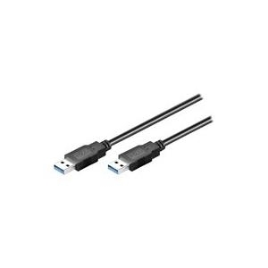 Wentronic Goobay USB 3.0 SuperSpeed Kabel, Schwarz, 1 m - USB 3.0-Stecker (Typ A) > USB 3.0-Stecker (Typ A) (95717)
