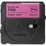 Brother BTAG-P31 Schwarz auf Pink (BTAGP31)