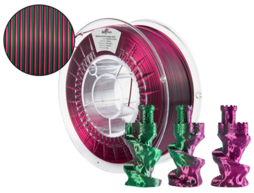 Spectrum Filaments PLA Magic SILK Filament 1,75 mm 1 kg RASPBERRY BLUSH