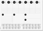 Sigel Schreibtischunterlage WOCHENPLANER 2026/2027 schwarz/weiß Papier 30 (H6506)