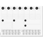 Sigel Schreibtischunterlage WOCHENPLANER 2026/2027 schwarz/weiß Papier 30 (H6506)