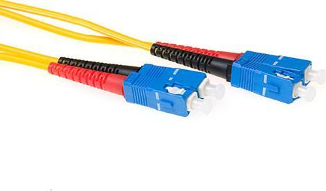 ACT 0.5 meter LSZH Singlemode 9/125 OS2 fiber patch cable duplex with SC connectors. (RL3900)