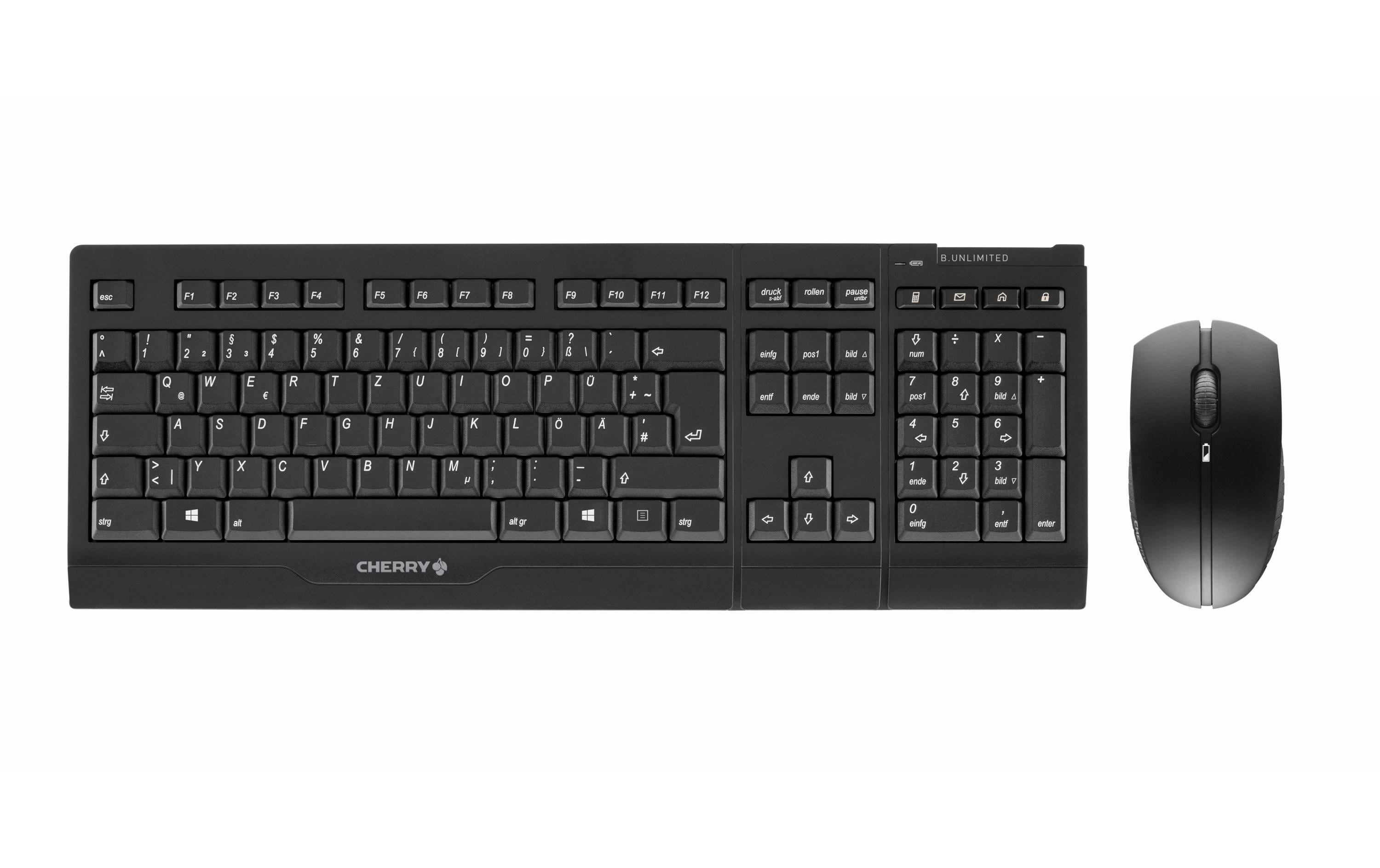 CHERRY B.UNLIMITED 3.0 Kabelloses Tastatur- und Maus-Set 2.4 GHz CHERRY SX QWERTZ (Schweiz) Schwarz