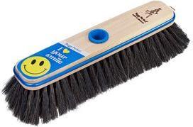 Peggy Perfect Besen "I love your smile", Holz, 280 mm robuster Holzkörper mit blauem umlaufenden Farbelement, - 1 Stück (86101)