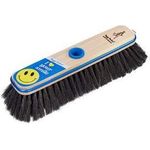 Peggy Perfect Besen "I love your smile", Holz, 280 mm robuster Holzkörper mit blauem umlaufenden Farbelement, - 1 Stück (86101)