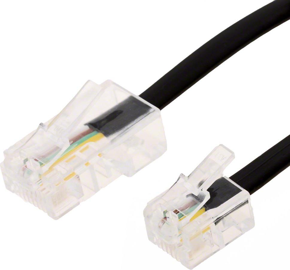 Helos Anschlusskabel RJ45/RJ11 (8P4C/6P4C) 4-adrig 1 m (310928)