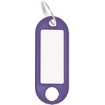 WEDO Schlüsselanhänger mit Ring, Durchmesser: 18 mm, blau aus Kunststoff, mit weißem, beschriftbarem, auswechselbarem (262 101803)