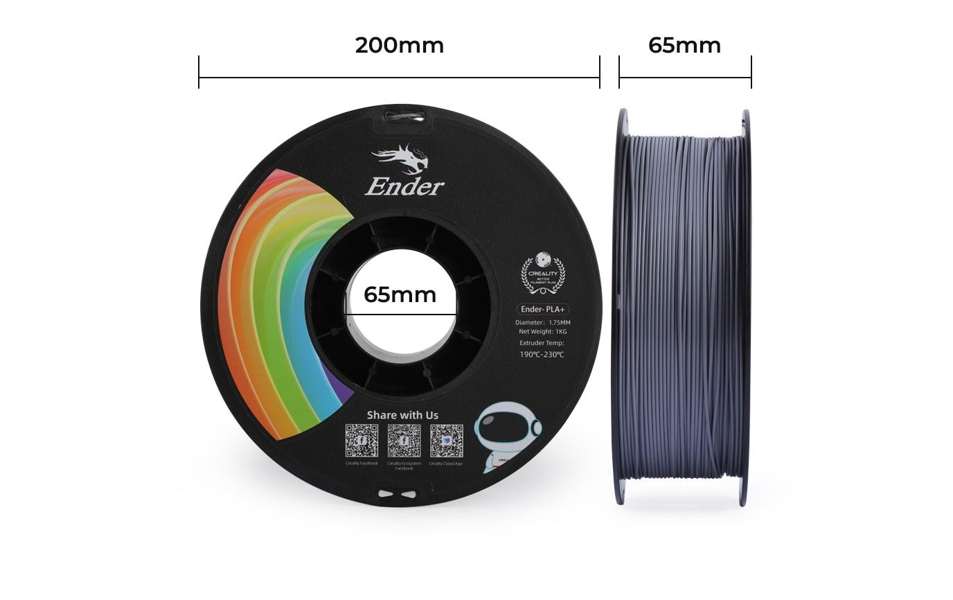 Creality Creality3D PLA+ Filament 1,75 mm 1 kg Grau