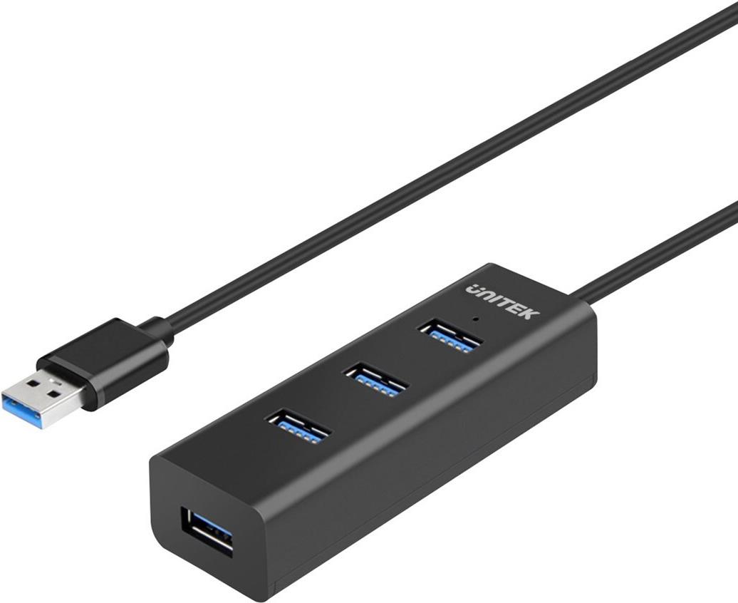 UNITEK Y-3089V01 Schnittstellen-Hub USB 3.2 Gen 1 (3.1 Gen 1) Type-A 5000 Mbit/s Schwarz (Y-3089V01)