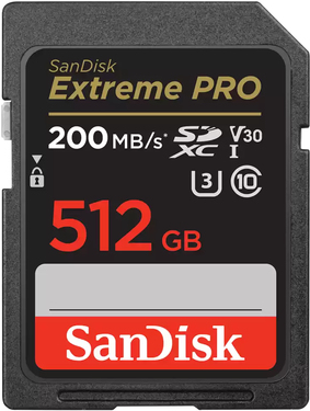 WESTERN DIGITAL EXTREME PRO 512GB SDHC MEMORY CARD 200MB/S 140MB/S UHS-I CLASS (SDSDXXD-512G-GN4IN)