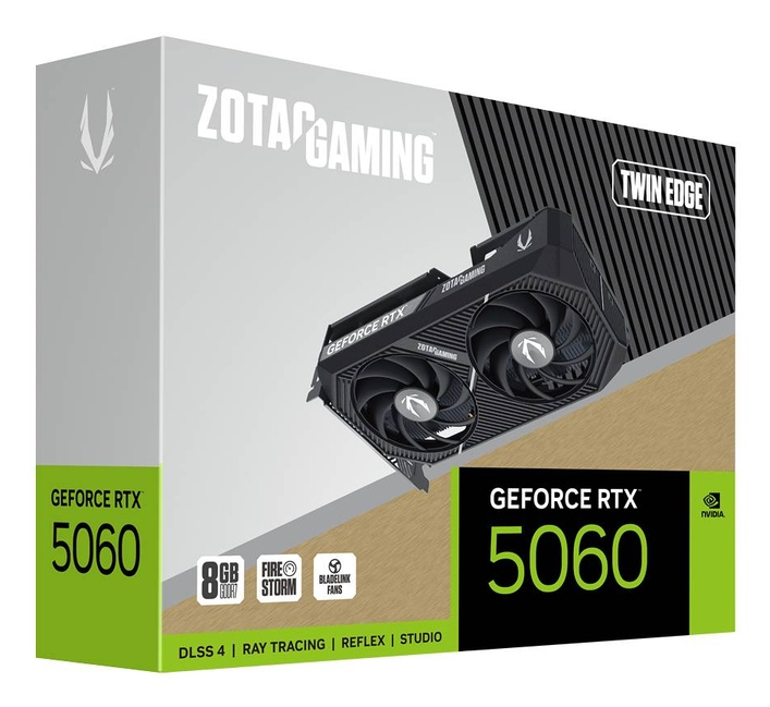 ZOTAC GAMING GeForce RTX 5060 Twin Edge Grafikkarte 8 GB GDDR7 Schwarz
