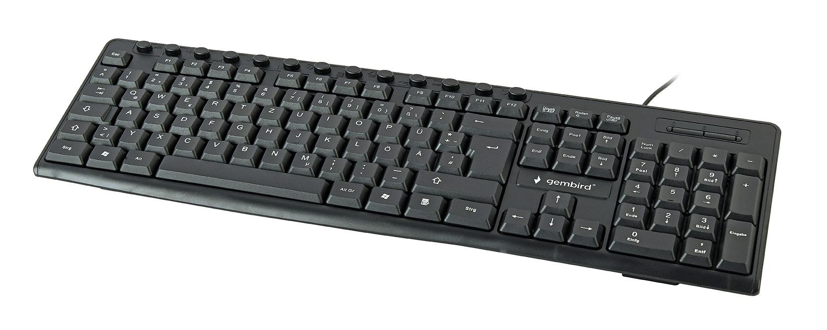 Gembird KB-UM-107-DE Multimedia-Tastatur USB QWERTZ Schwarz
