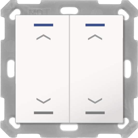 MDT BE-TAL5502.A1 Taster Light 55 2fach RGB-W Reinweiß glänzend Jalousie (BE-TAL5502.A1)