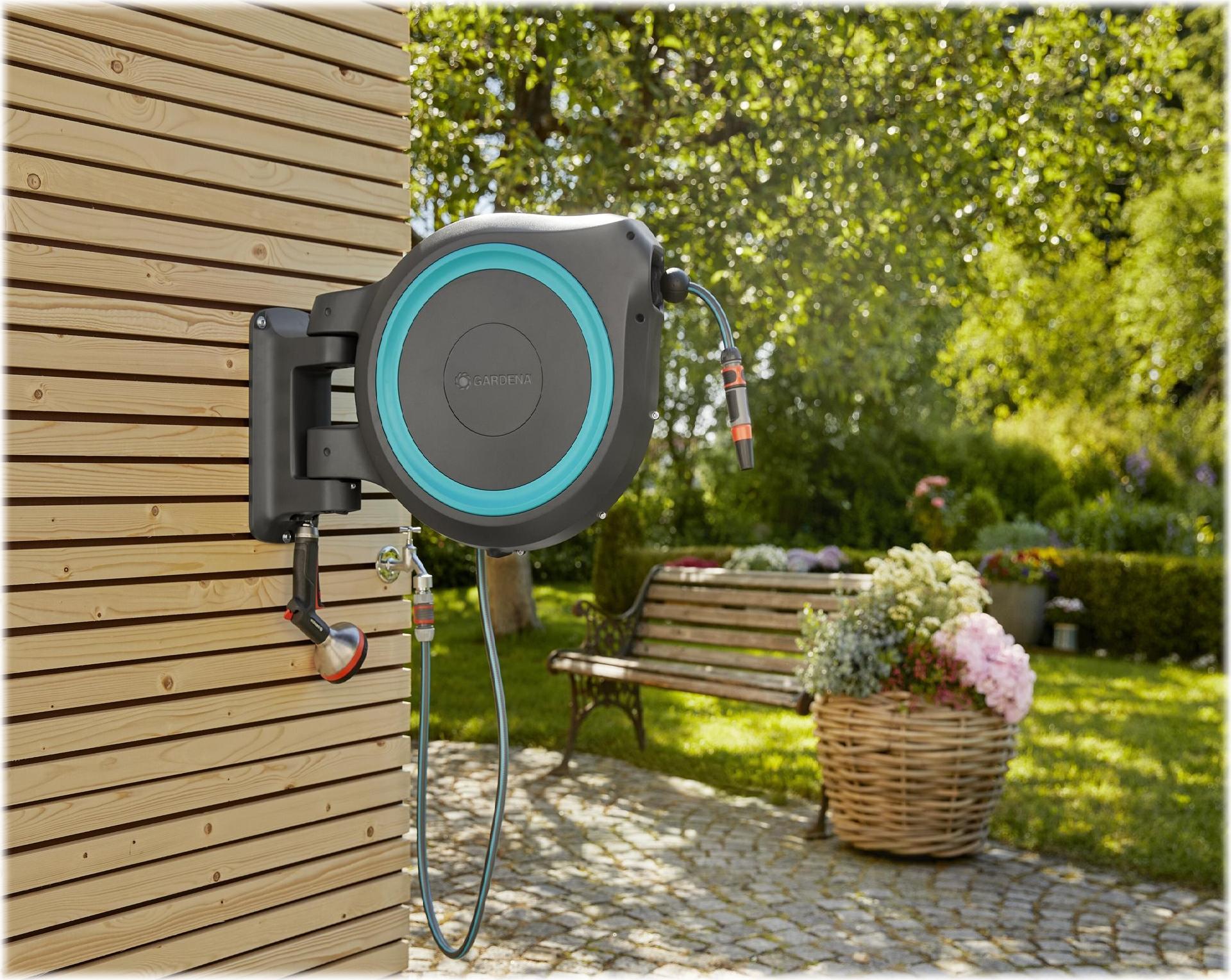 Gardena RollUp M/L Wand-Schlauchbox 25 m Türkis