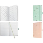 sigel Notizbuch Jolie "Rose Love", mit Prägung und Heißfolie Hardcover-Einband mit trendigen Herzchen, partiell geprägter - 1 Stück (JN335)