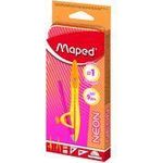 Maped Zirkelkasten STUDY NEON, 9-teilig Inhalt: 1 Zirkel ohne Adapterring, 1 Zirkel mit Adapterring, - 1 Stück (199501)