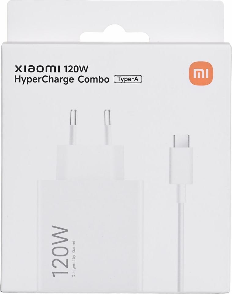 Xiaomi Hypercharge Combo 120 Watt Schnellladegerät mit USB-C Kabel Weiß