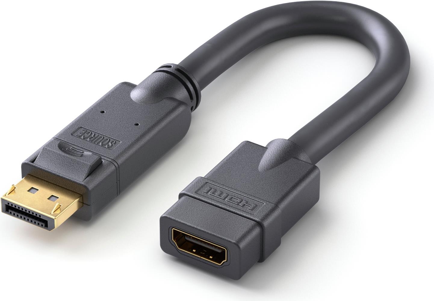 PureLink DisplayPort/HDMI Adapter 4K - PureInstall 0,10m Aktiver 4K DisplayPort / HDMI Portsaver Adapter (PI156)