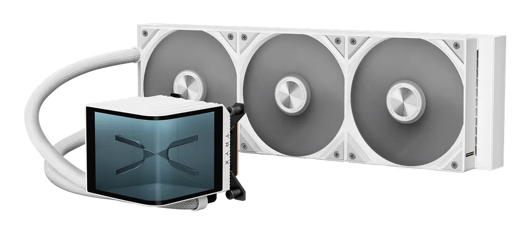 TRYX PANORAMA 360 AiO Wasserkühlung 360 mm 3D-AMOLED-Display Weiß