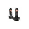 DORO PhoneEasy 100W Duo - Schnurlostelefon mit Rufnummernanzeige - DECT\GAP - Schwarz + zusätzliches Handset (380100)