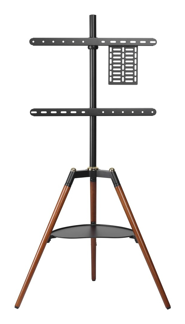 TECHly ICA-TR58 TV-Standfuß mit Ablage und Dreibein für 32"–65" Braun/Schwarz
