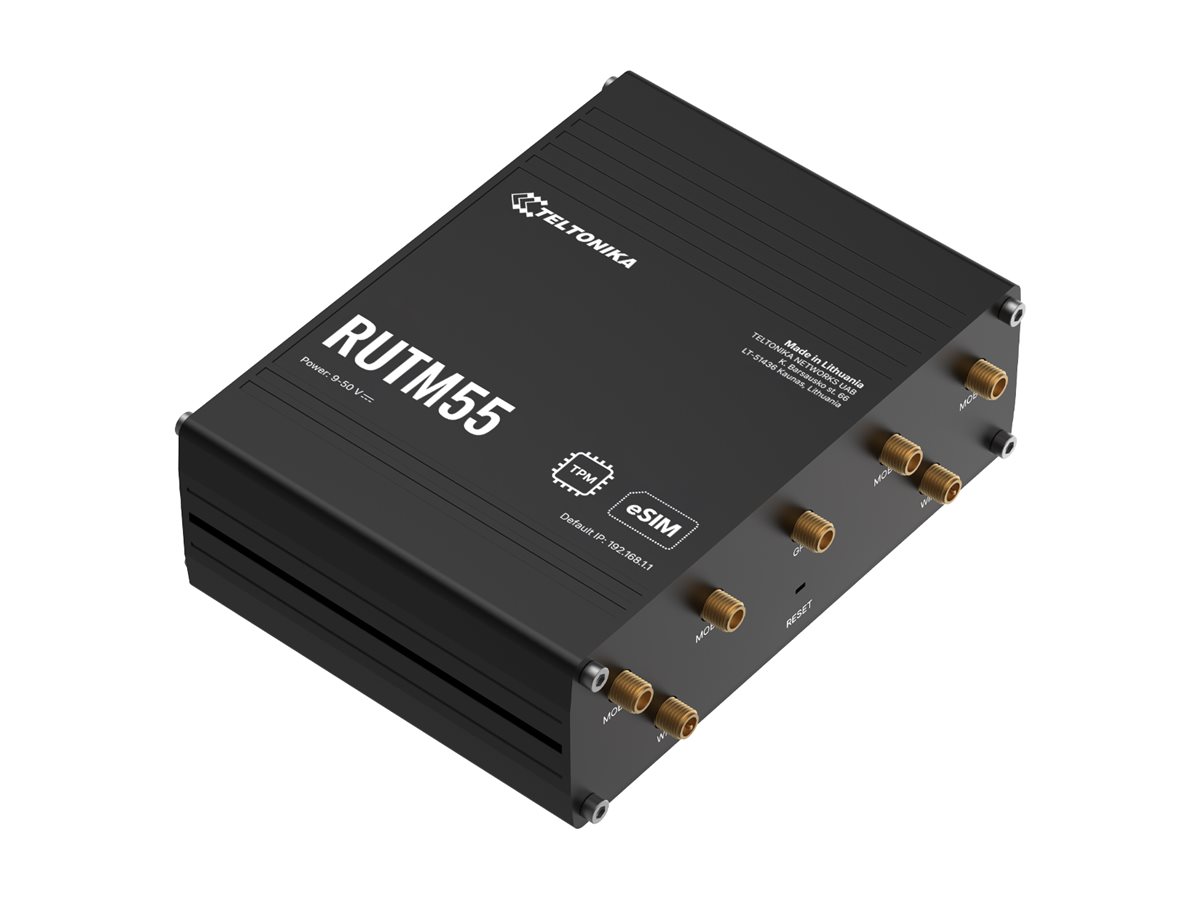 Teltonika RUTM55 Industrial 5G Router Schwarz