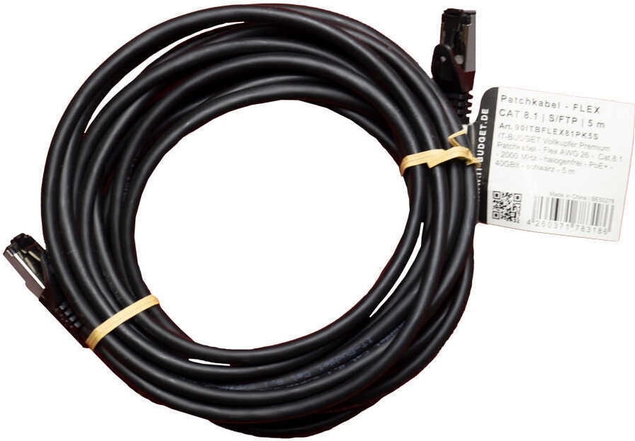 IT-BUDGET Vollkupfer Premium Patchkabel (90ITBFLEX81PK5S)