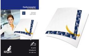 kangaro Durchschreibepapier, DIN A4, 100 Blatt, blau Format: 210 x 297 mm, zur Handbeschriftung - 1 Stück (K-7800478)
