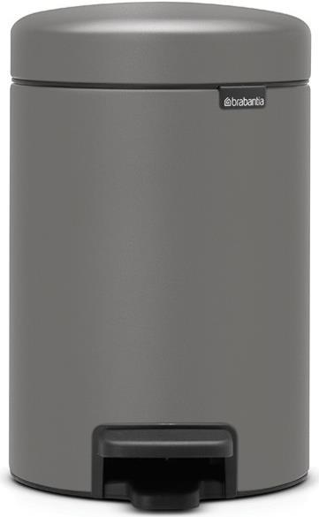 Brabantia 126260 Mülleimer 3 l Rund Kunststoff Grau (126260)