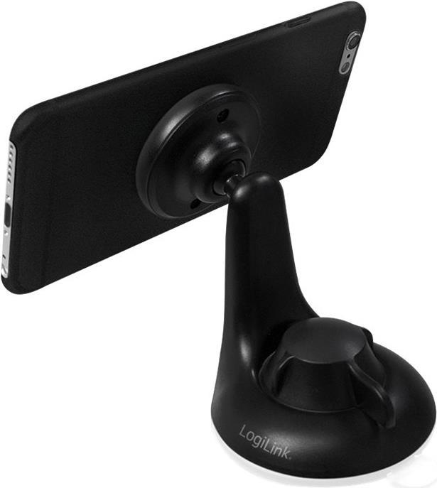 LogiLink Smartphone-KFZ-Magnethalter, schwarz Halterung für alle 10,16 cm (AA0110)