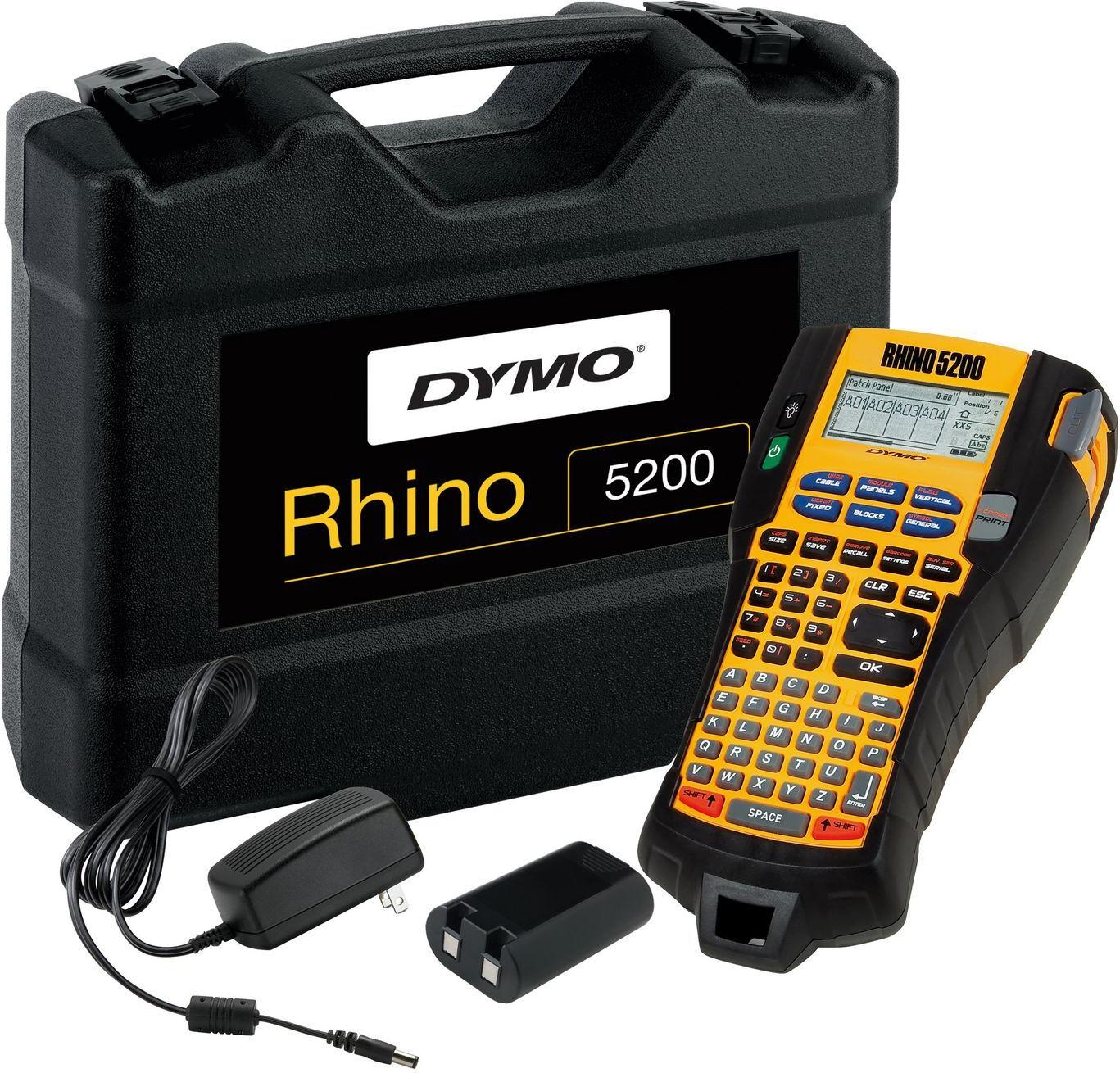 DYMO Rhino 5200 Hard Case Kit Etikettendrucker Thermotransfer 180 x 180 DPI Schwarz, Gelb