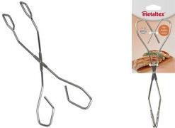 metaltex Grill- und Küchenzange, Länge: 250 mm, Edelstahl zur vielfältigen Verwendung beim Kochen, Braten, Servieren, - 1 Stück (204324000)