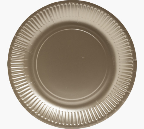 PROnappe Papp-Teller Rund 23 cm Gold