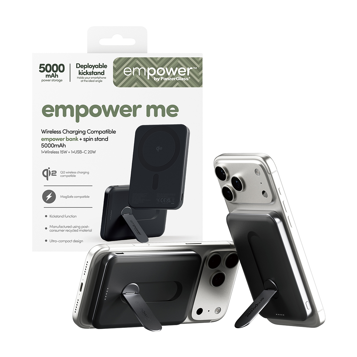 PanzerGlass empower EM23165 Powerbank 5000 mAh Space Black