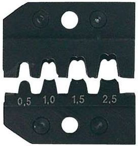 Knipex 97 49 04 Crimpeinsatz Unisolierte, offene Steckverbinder Steckerbreite 2.8/4.8 mm 0.1 bis 2.5 mm² Passend für Marke 97 43 200, 97 43 E, 97 43 E
