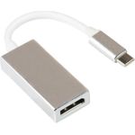 Alcasa GC-M0257 Videokabel-Adapter 0,15 m USB Typ-C DisplayPort Silber (GC-M0257)