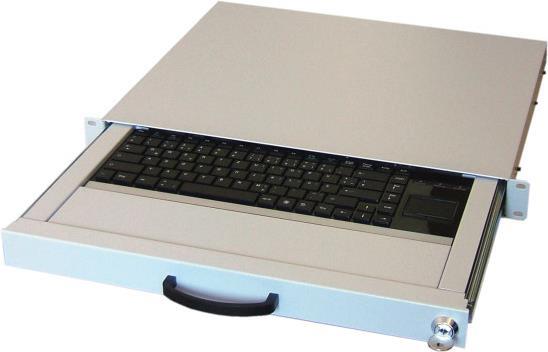 EFB-Elektronik 48,30cm (19") 1HE Tastaturschublade inkl. Tastatur DE + Touchpad USB, RAL7035 Hersteller: EFB Elektronik (691649.1TP)